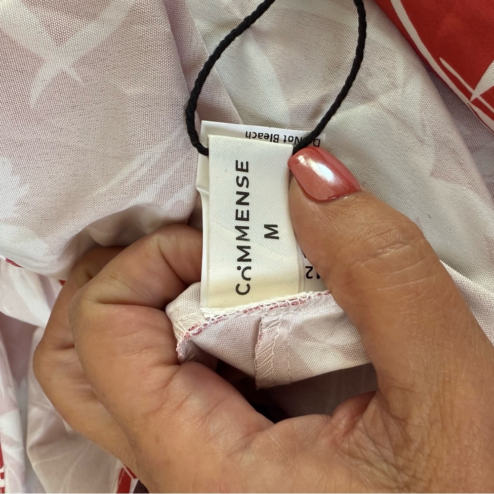 Commense Red and White Patterned Top - Picture 3 of 3